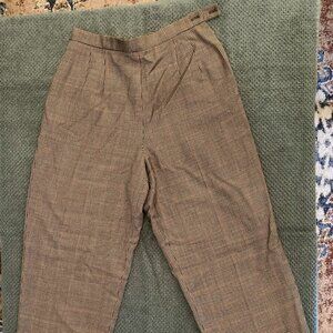 VINTAGE Talbots: Pleated Houndstooth Wool Trousers